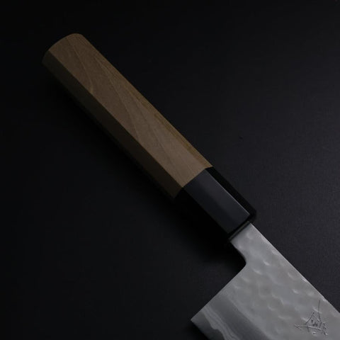 Santoku VG-10 Tsuchime Damascus Buffalo Magnolia Handle 165mm