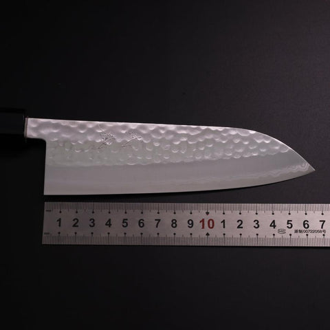 Santoku VG-10 Tsuchime Damascus Buffalo Magnolia Handle 165mm