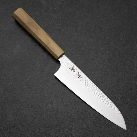 Santoku VG-10 Tsuchime Manche en Olivier 165mm