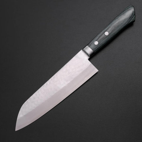 Santoku VG-10 Tsuchime Damascus Western Green Handle 170mm