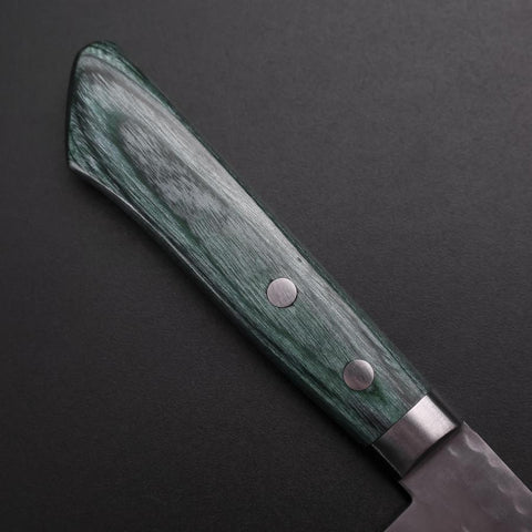 Santoku VG-10 Tsuchime Damascus Western Green Handle 170mm