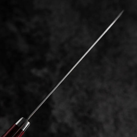 Santoku VG-10 Tsuchime Damasco Manico Occidentale Rosso 170mm
