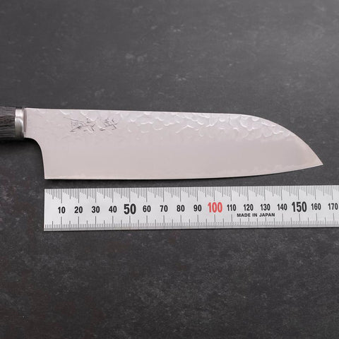 Santoku VG-10 Tsuchime Oval Charcoal Handle 165mm
