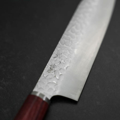 Santoku VG-10 Tsuchime Oval Red Handle 165mm