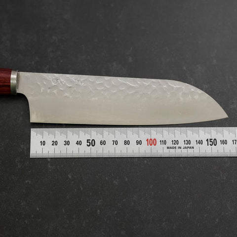 Santoku VG-10 Tsuchime Oval Red Handle 165mm