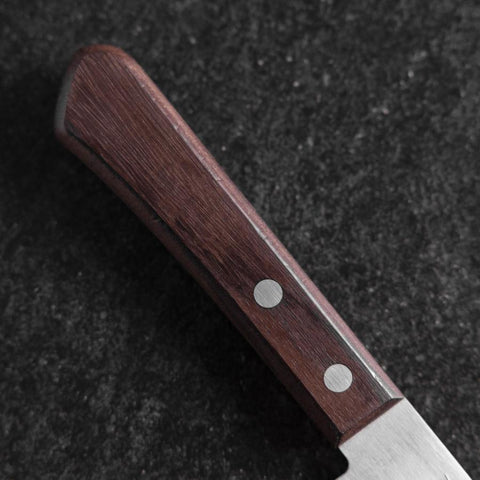 Santoku VG-5 Polished Western Brown Handle 170mm (Tsuba Nashi)