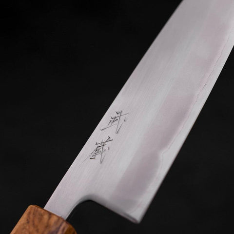 Santoku White Steel #1 Polished Oak Handle 165mm