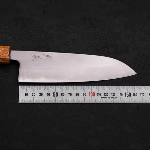 Santoku White Steel #1 Polished Oak Handle 165mm