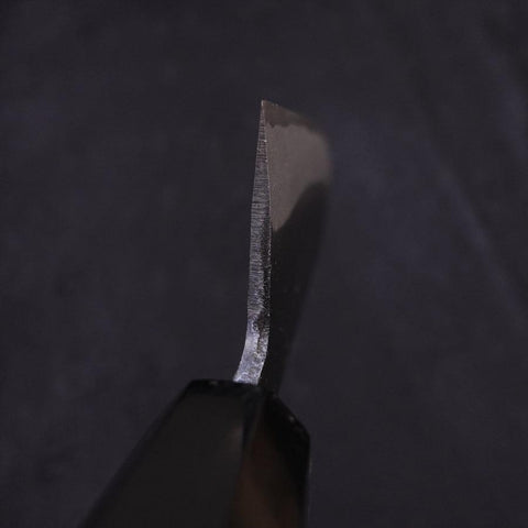 Santoku White Steel #2 Kurouchi Chokin Tiger-Bamboo Buffalo Ebony Handle 170mm