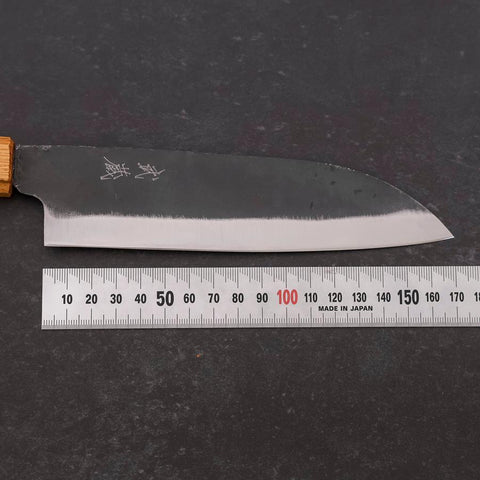 Santoku White Steel #2 Kurouchi Oak Handle 165mm