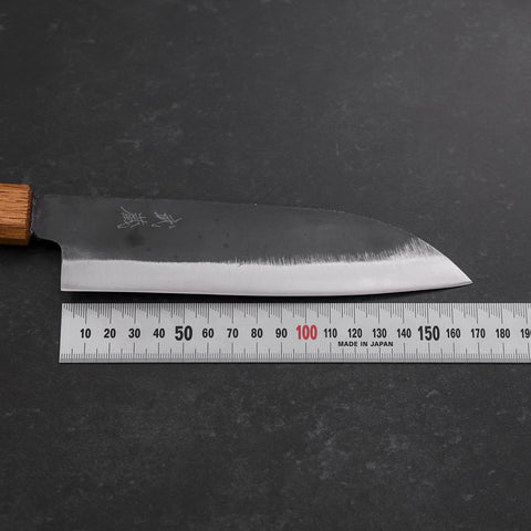 Santoku White Steel #2 Kurouchi Yaki Urushi Handle 165mm