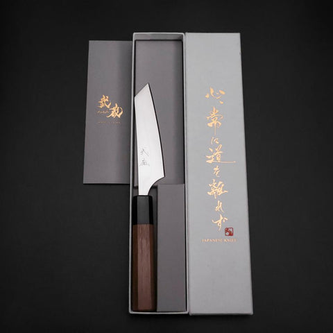 Steak knife AUS-8 Polished Walnut Handle 115mm