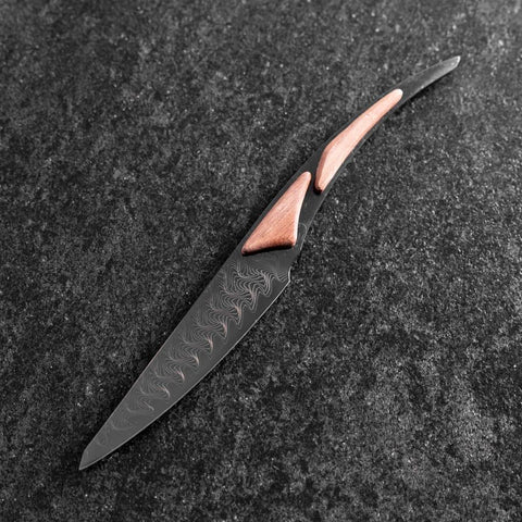 Steak knife VG-10 Mirror Damascus Maple Handle 100mm - Black