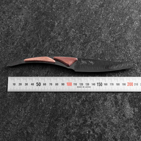 Steak knife VG-10 Mirror Damascus Maple Handle 100mm - Black