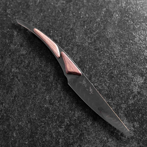 Steak knife VG-10 Mirror Damascus Maple Handle 100mm - Black