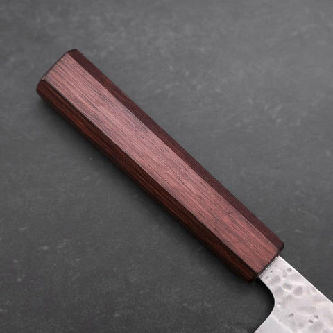 Sujihiki AUS-10 Tsuchime Damascus Purple Urushi Handle 240mm