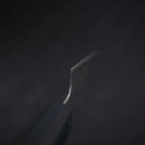 Sujihiki AUS-10 Wave Damascus Dark-Blue Urushi Handle 240mm