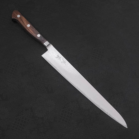 Sujihiki AUS-10 Wave Nickel Damascus Western Handle 240mm