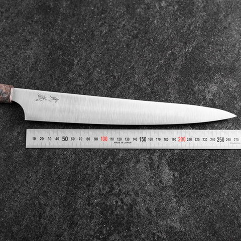 Sujihiki Blue Super Pulido Mango de Arce 270mm