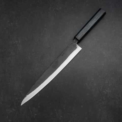 Sujihiki Blue Steel #2 Kurouchi Dark Blue Urushi Handle 240mm