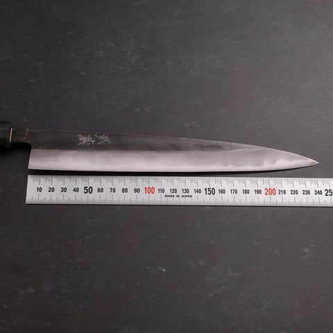 Sujihiki Blue Steel #2 Kurouchi Dark Blue Urushi Handle 240mm