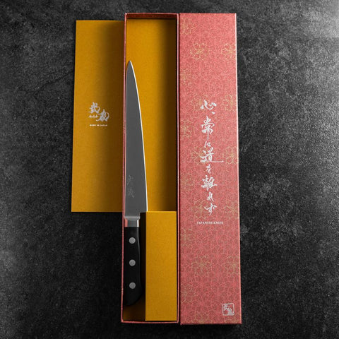 Sujihiki Molybdenum Polished Western Black Handle 210mm
