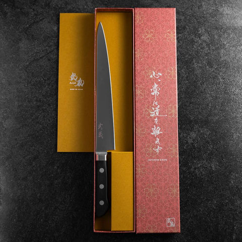 Sujihiki Molybdenum Polished Western Black Handle 250mm