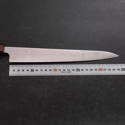 Sujihiki SLD Damascus Purple Urushi Handle 240mm