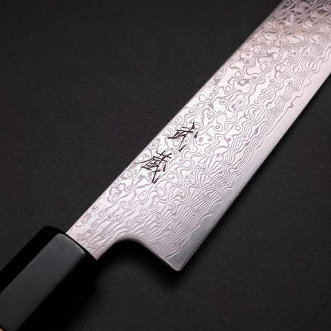 Sujihiki SLD Wave Damascus Buffalo Magnolia Handle 240mm