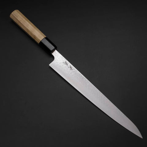 Sujihiki SLD Wave Damascus Buffalo Magnolia Handle 240mm