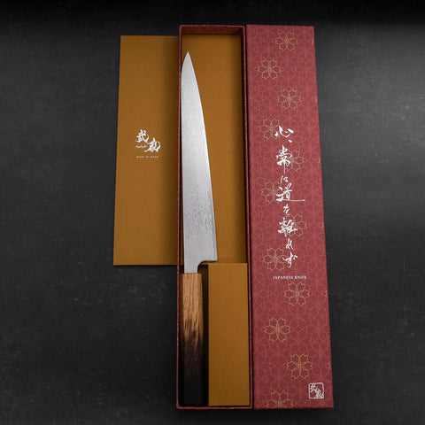 Sujihiki SLD Wave Damascus Yaki Urushi Handle 240mm