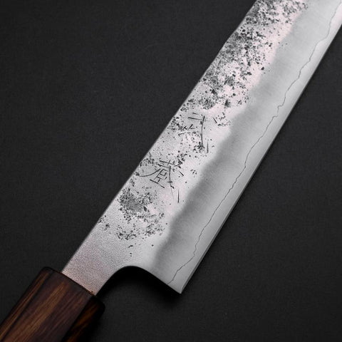 Sujihiki Silver Steel #3 Nashiji Sumi Urushi Handle 240mm