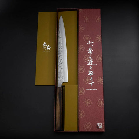 Sujihiki Silver Steel #3 Nashiji Sumi Urushi Handle 240mm