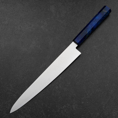 Sujihiki VG-10 Damascus Blue Birch Handle 240mm