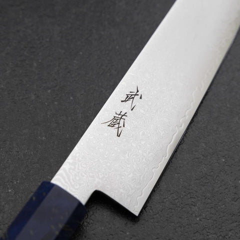 Sujihiki VG-10 Damascus Blue Birch Handle 240mm