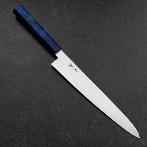 Sujihiki VG-10 Damascus Blue Birch Handle 240mm