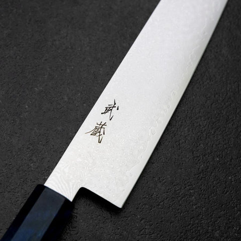 Sujihiki VG-10 Damascus Blue Birch Handle 270mm