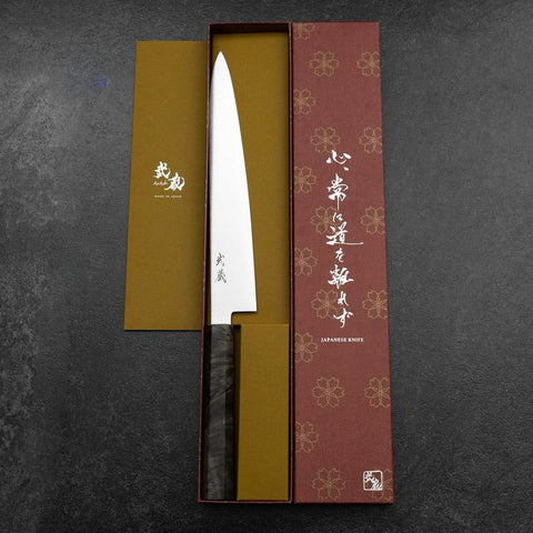 Sujihiki VG-10 Damascus Gray Birch Handle 240mm