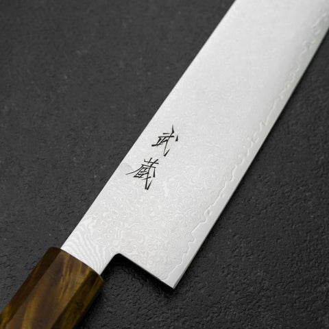 Sujihiki VG-10 Damascus Yellow-Brown Birch Handle 270mm