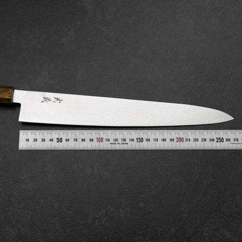 Sujihiki VG-10 Damascus Yellow-Brown Birch Handle 270mm