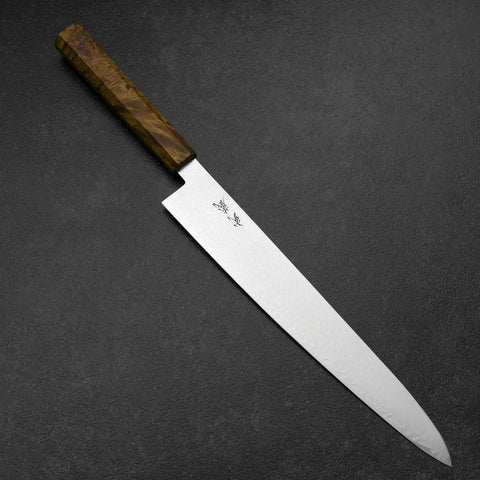 Sujihiki VG-10 Damascus Yellow-Brown Birch Handle 270mm