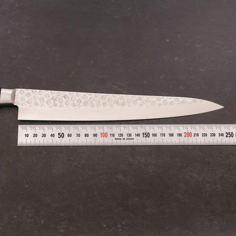 Sujihiki VG-10 Tsuchime Damascus Black Western Handle 245mm