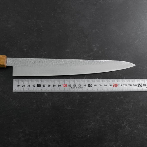 Sujihiki VG-10 Tsuchime Damascus Yaki Urushi Handle 240mm
