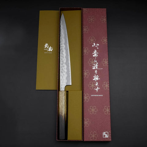 Sujihiki White Steel #2 Tsuchime Yaki Urushi Handle 240mm