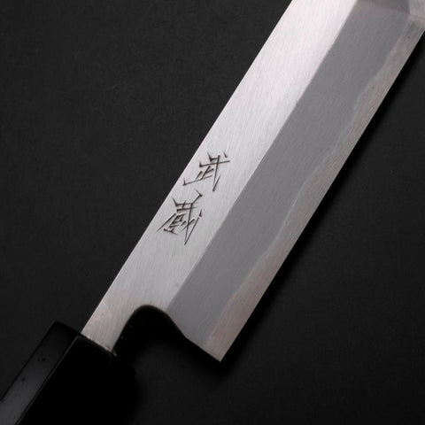 Unagisaki (Edo) Blue Steel #1 Hon-Kasumi Büffelhorn und Ebenholz Griff 150mm