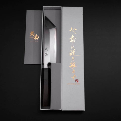 Unagisaki (Edo) Blue Steel #1 Hon-Kasumi Büffelhorn und Ebenholz Griff 150mm