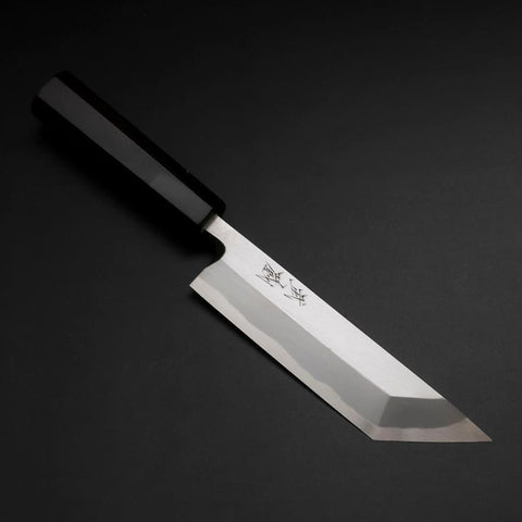 Unagisaki (Edo) Blue Steel #1 Hon-Kasumi Büffelhorn und Ebenholz Griff 150mm