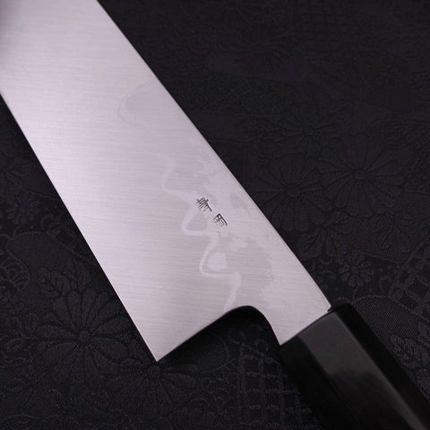 Usuba(Kanto) Blue Steel #2 Suminagashi Buffalo Ebony Handle 180mm