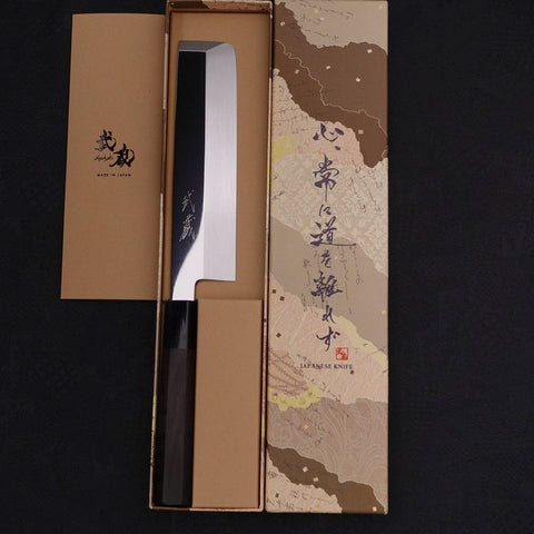 Usuba(Kanto) Honyaki Silver Steel #3 Mirror Finish Buffalo Ebony Handle 180mm