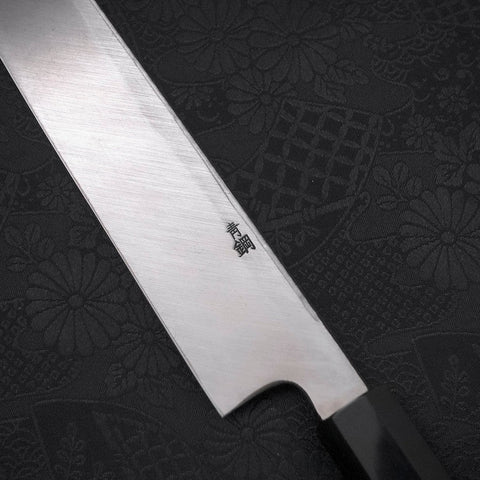 Yanagi Kiritsuke Blue Steel #2 Kurouchi Buffalo Ebony Handle 270mm